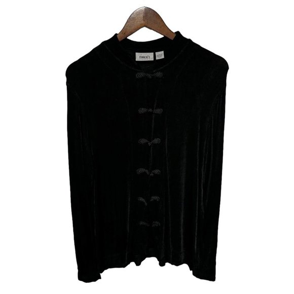 Chico's Travelers Black Cardigan Size 2 (Large, 12) - Picture 1 of 7